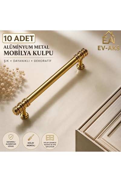 Dolap Çekmece Kulpu Mobilya Kulpu Nesli Lüx Model Metal Mobilya Kulp 10 Adet