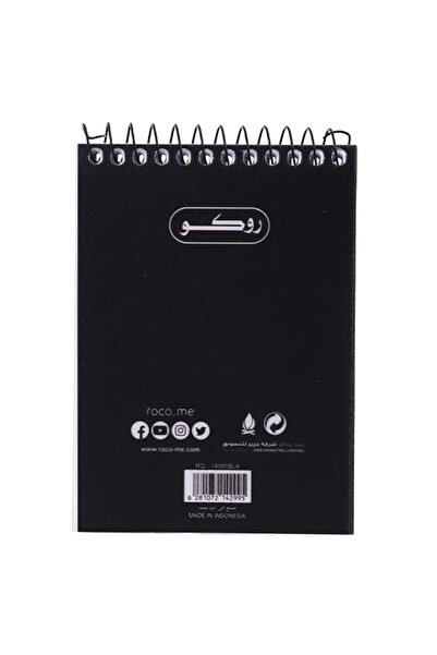 GENERAL Roco Memo Lined Notebook 160 Pages, 7.9 cm x 11.7 cm Size, Black