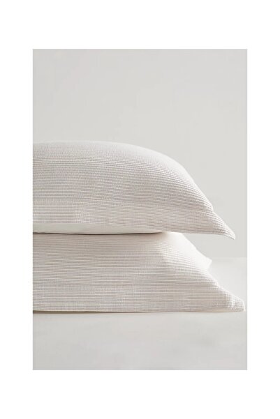 THE WHITE COMPANY غطاء وسادة فردي من القطن العضوي أكسفورد من ألبوري - مقاس سو...