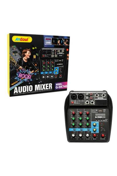 OEM Andowl Κονσόλα Μίκτη Ήχου 4 Καναλιών Q-SK740 – Audio Mixer