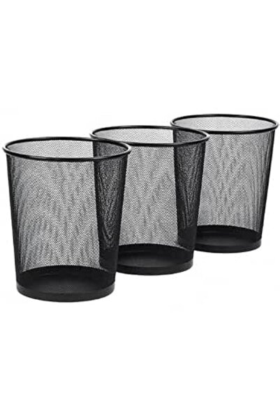 FNSAY East Metal Trash Can 22.71L Silver Color with Mesh Design and Visible C...