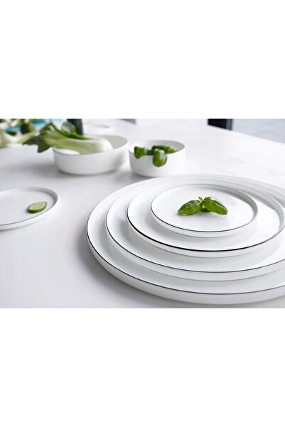 ASA A'Table Oco Ligne farfurie de masă plată clasică rotundă albă de 27cm