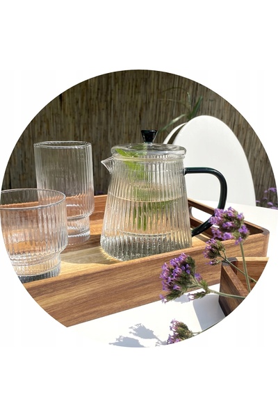 MPLCO CEAINIC DE STICLA 1L CU INFUSER DE CEAI CU FILTRU +2 CĂNI DE STICLA UCH...