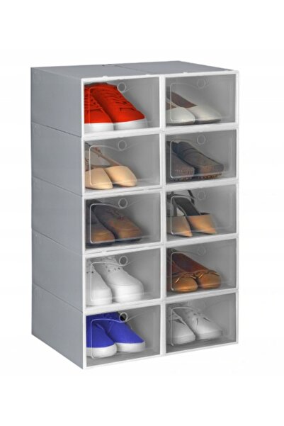 MORE&DECO Organizator pentru pantofi, tip cutii, pentru dulap/raft, cu clapet...
