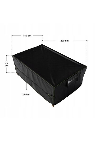 Juskys Husă 220X140X75 pentru mobilier de grădină, masă și scaune, impermeabi...