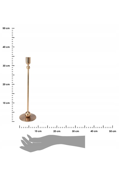 Home Styling Collection SUPPORT LUMÂNARE PENTRU O LUMÂNARE, METAL AURIT, CLAS...