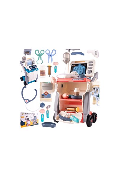 MalPlay SET MEDICAL MARE CU EKG ȘI ACCESORII PE CĂRUCIOR – MICUL DOCTOR, MEDI...