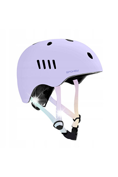 Spokey Cască de ciclism reglabilă, cu protecție de siguranță, ventilată, mov,...