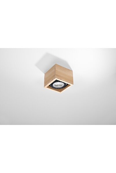 Sollux Lighting Spot de tavan din lemn, pătrat, 1xGU10 10W QUATRO