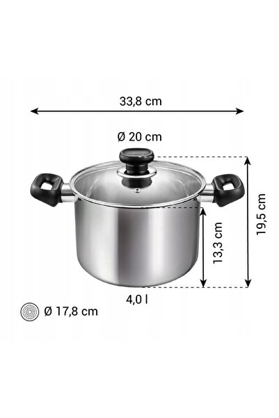 TESCOMA Oală BRAVA cu capac ø 20 cm, 4.0 l