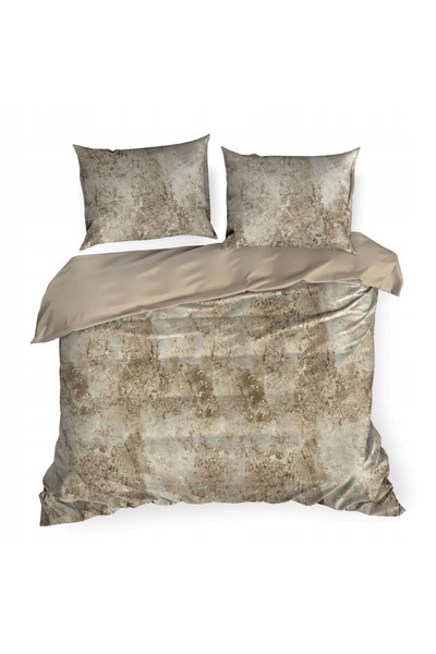 Eurofirany Lenjerie de pat din satin 160x200 Marmurek bej