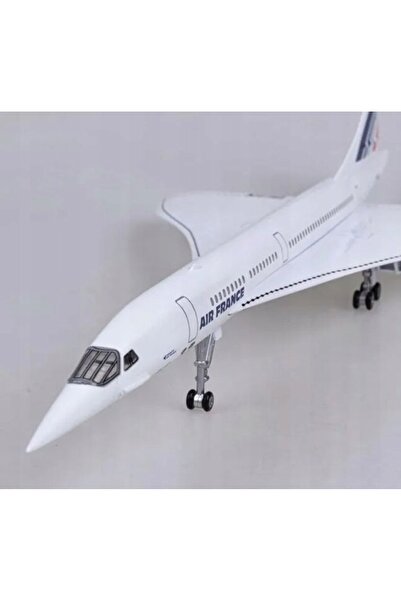 NO BRAND MODEL DE AVION AIR FRANCE CONCORDE – REPLICA DE COLECȚIE, 47 CM, SCA...