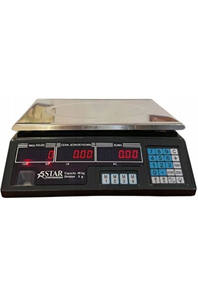 Star Cântar electronic de depozit cu ecran LCD, 40 kg/2 g