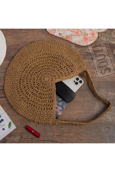 NO BRAND Geantă de vară pentru femei, stil BOHO, din dantelă uni, tip crossbody