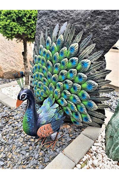 Progarden Pasăre decorativă PAW pentru grădină DECORATIV DE GRĂDINĂ MARE Coad...