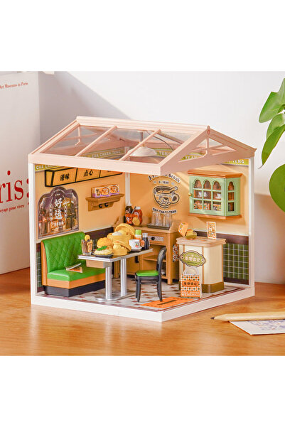 Robotime DW021 Kit de construcție casă miniaturală Cafenea Hon Kong Bites