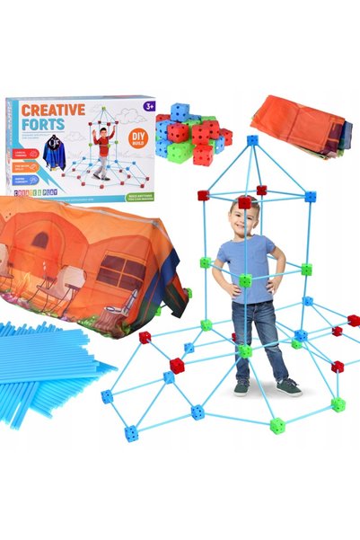 Jokomisiada Set mare de PAIE DE CONSTRUCȚIE – cuburi creative pentru construc...