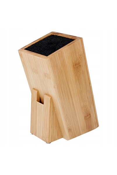 Brunbeste Suport pentru cuțite din bambus natural, tip bloc, universal
