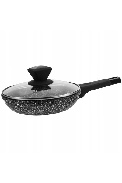 Elitehoff Tigaie cu capac 18cm cu strat ceramic, pentru inducție și gaz