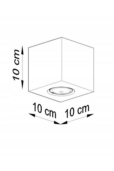 Sollux Lighting Spot de tavan gri beton pătrat 10 cm GU10 sollux