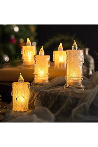 ddoo 12x LUMÂNARE LED 11CM, LUMÂNARE ELECTRICĂ DECORATIVĂ, INSERT DECORATIV P...