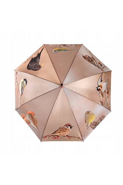 Esschert Design Umbrelă cu imprimeu cu păsări de iarnă 120 cm MARE, PENTRU IU...