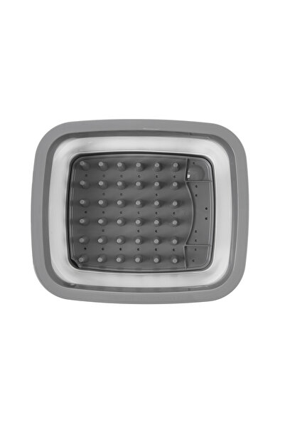 Orion Uscător de vase din silicon, pliabil, pentru chiuvetă, cu scurgere, pen...