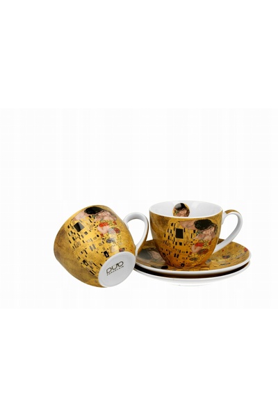 Duo Set de căni cu farfurioare 2+2, porțelan, 270 ml, set de cafea