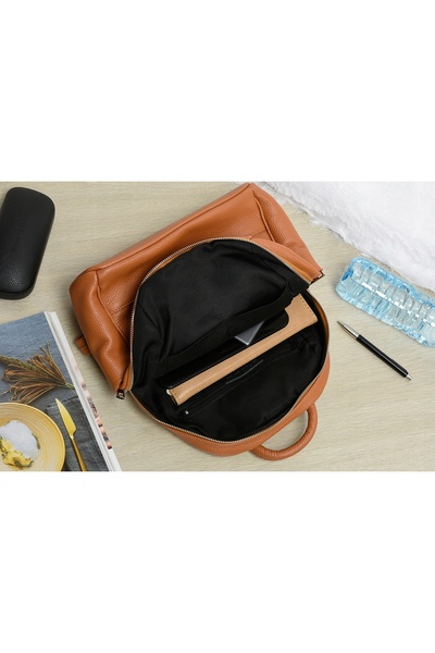 Beltimore Rucsac de damă din piele, A4, mare, urban, italian, cu capacitate m...