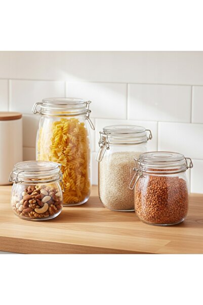 Excellent Houseware BORCANE DE STICLĂ CU CLIP 500 ML, 750 ML, 1000 ML, 1500 M...