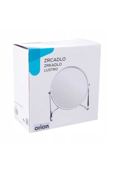 Orion Oglindă cosmetică solidă, dublă față, de 17cm, cu suport