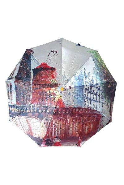 NO BRAND WIATROODPORNY Umbrelă automată rezistentă LANTANA din FIBRĂ