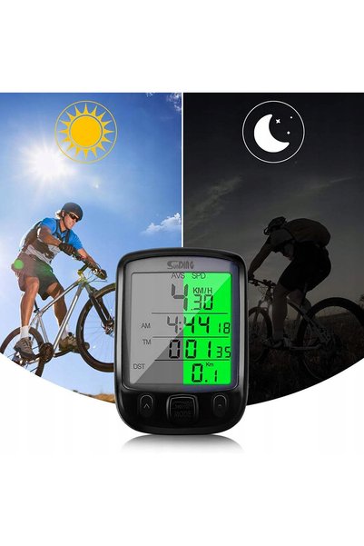 Retoo Contor de bicicletă cu cablu, rezistent la apă, afișaj LCD, vitezometru