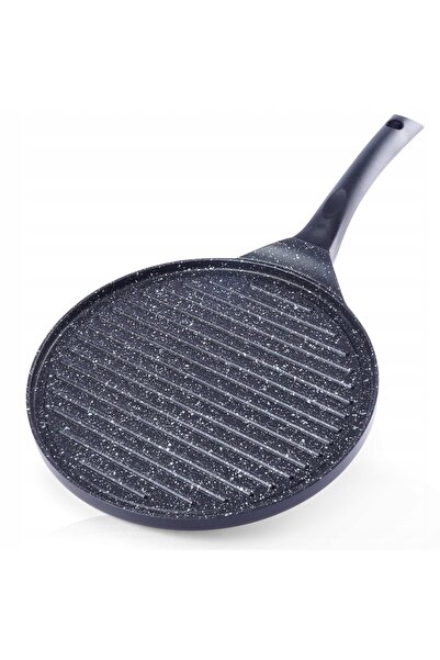 Vilde Tigaie de grătar rotundă din granit pentru carne, pește, legume, 27 cm