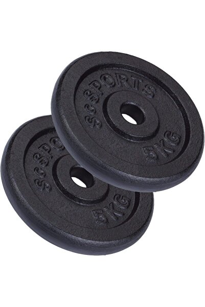 ScSports SET DE GREUTĂȚI 2x 5 KG PLĂCI DE GREUTĂȚI GELIUM GREUTĂȚI CIRCULARE ...