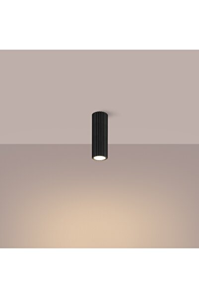 Sollux Lighting Spot încastrat negru rotund tub ondulat 20 cm Sollux