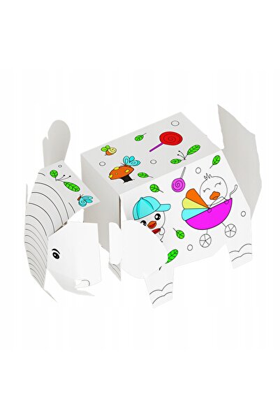 ProNice Kit creativ de asamblare și pictură DIY cu elefant din carton pentru ...