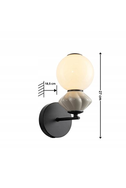 Italux Aplică de perete LED 3000K neagră pentru living, dormitor, birou - BALOS