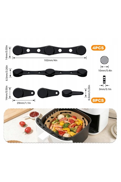 NO BRAND MAGNETI FRITEZĂ CU AER CALD, SUPORTURI MAGNETICE PENTRU HÂRTIE, SET ...