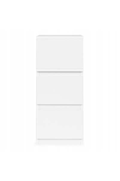 ModernHome Noptieră cu lumini LED, măsuță de capăt pentru dormitor, 2 sertare...