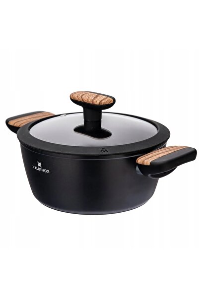 VALDINOX Oală antiaderentă pentru inducție și gaz cu capac Spartan 20cm 2,2 L