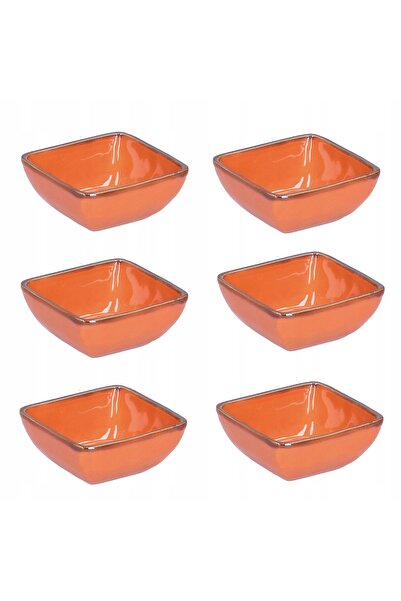 NO BRAND ROSE&TULIPANI CONCERTO ARANCIONE Set de 6 boluri pătrate de 8 cm