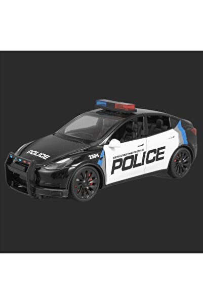 Pan i Pani Gadżet MAȘINĂ MODEL POLIȚIE TESLA DIN METAL 1:24 CU SUNET ȘI LUMIN...