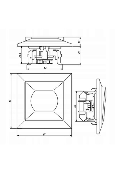 ABEX ÎNTRERUPĂTOR PERLA TIP CRUCE P/T 10A 250V ALB - E+9000076