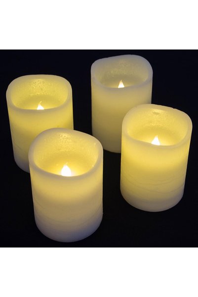 NO BRAND 4x LUMÂNĂRI LED DIN Ceară ADEVĂRATĂ – LUMÂNĂRI FĂRĂ FLACĂRĂ, CU BATE...