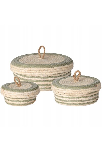 Home Styling Collection Recipiente cu capace, coșuri pentru obiecte mici x3