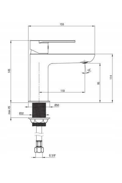 DEANTE Baterie de baie ALPINIA aurie BGA Z20M