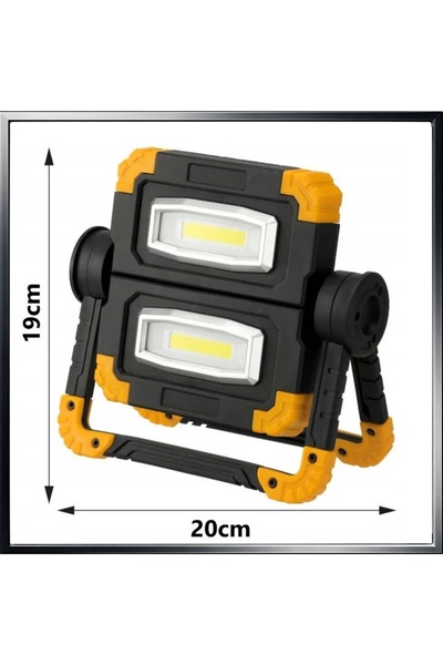 NO BRAND Proiector LED Halogen Reîncărcabil pentru Lucru și Construcții, Powe...