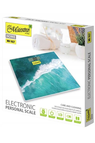 Maestro Cântar electronic de baie din sticlă MR-1827, cântar de precizie