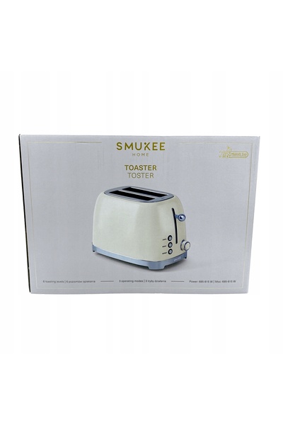 SMUKEE HOME Smukee Vintage Prăjitor de pâine 685-815 W Crem Bej Ecru